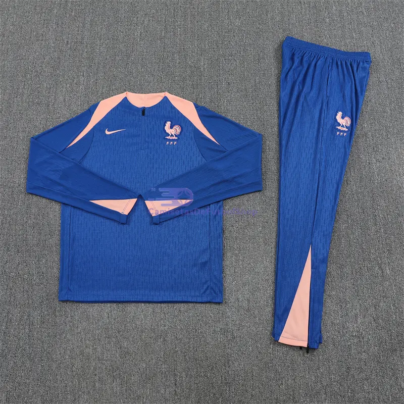 Sudadera De Entrenamiento Francia 2025 Kit Azul Real/Rosa (EDICIÓN JUGADOR)