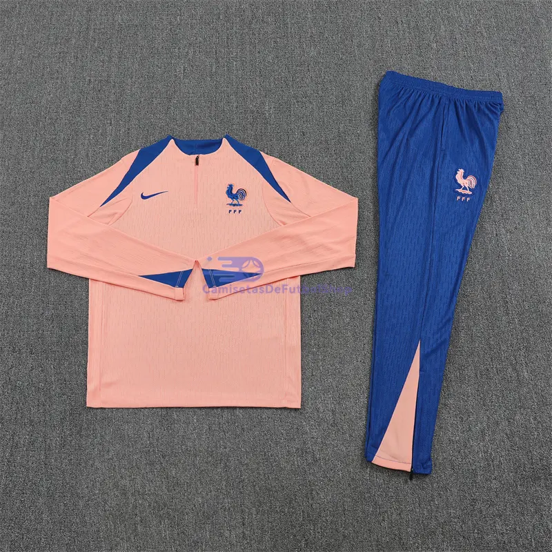 Sudadera De Entrenamiento Francia 2025 Kit Rosa/Azul (EDICIÓN JUGADOR)