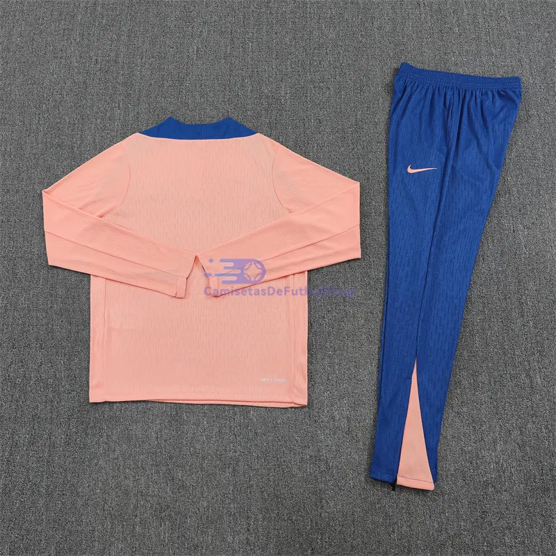 Sudadera De Entrenamiento Francia 2025 Kit Rosa/Azul (EDICIÓN JUGADOR)