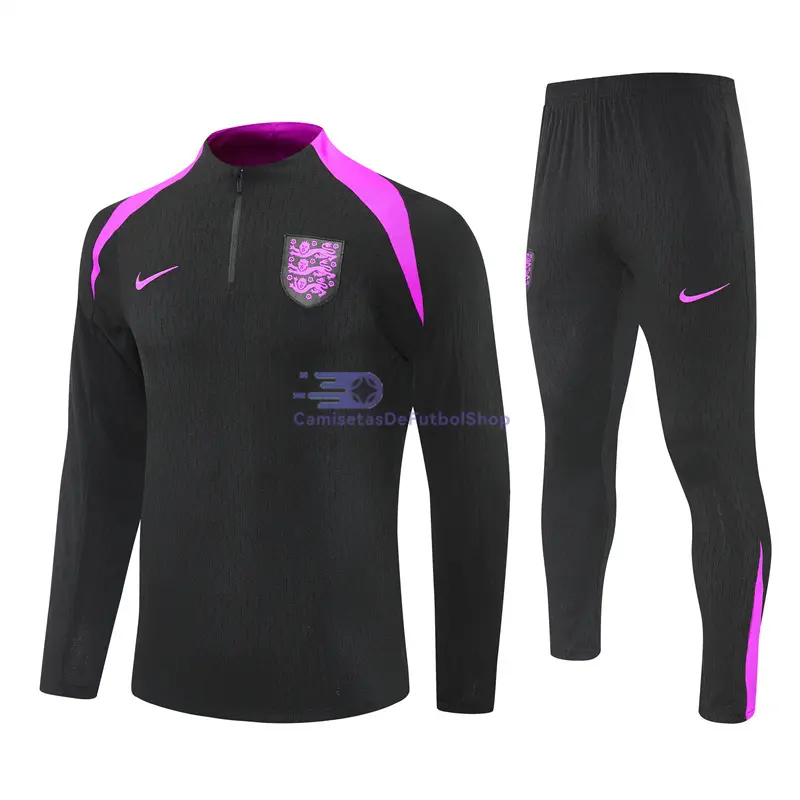 Sudadera De Entrenamiento Inglaterra 2025 Kit Negro/Morado (EDICIÓN JUGADOR)