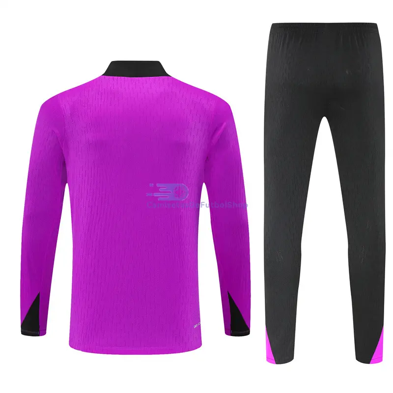 Sudadera De Entrenamiento Inglaterra 2025 Niño Kit Morado/Negro (EDICIÓN JUGADOR)