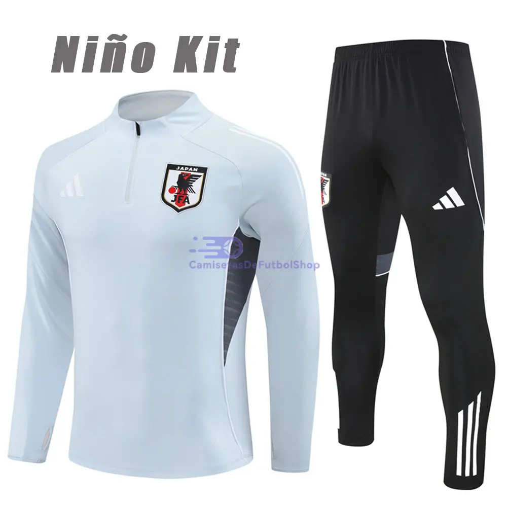 Sudadera De Entrenamiento Japón 2025 Niño Kit Gris Claro