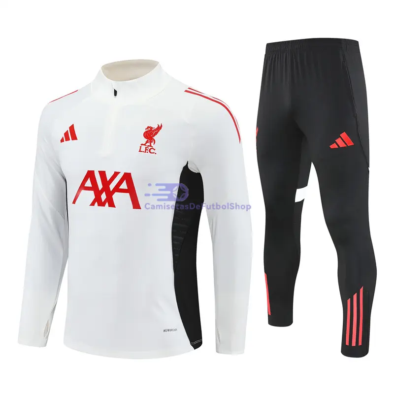 Sudadera De Entrenamiento Liverpool 2025/2026 Kit Blanco/Negro