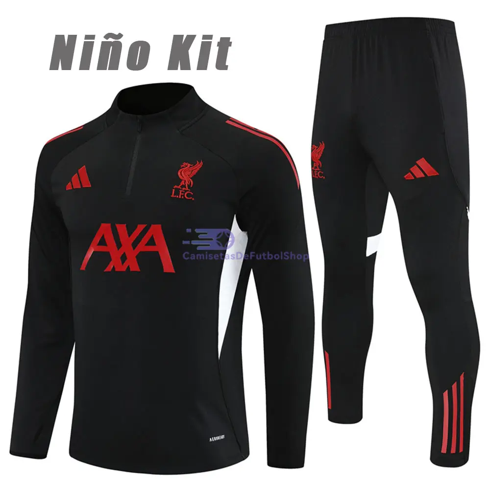 Sudadera De Entrenamiento Liverpool 2025/2026 Niño Kit Negro