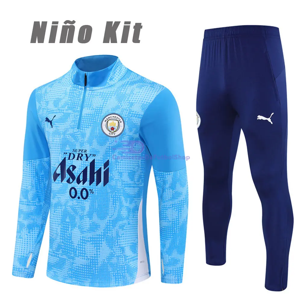 Sudadera De Entrenamiento Manchester City 2025/2026 Niño Kit Azul Claro con Estampado Camuflaje