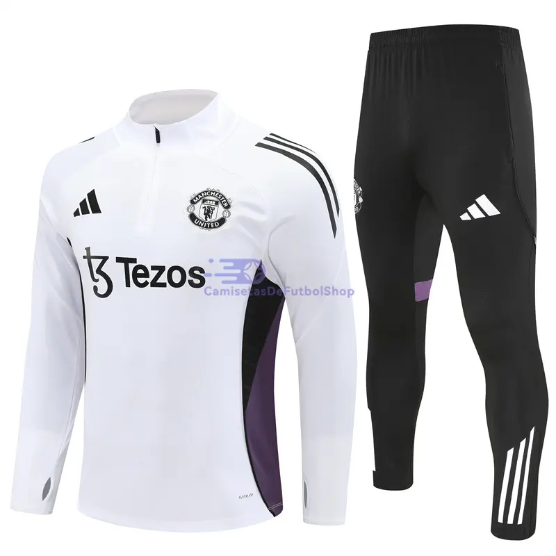 Sudadera De Entrenamiento Manchester United 2025/2026 Kit Blanco/Morado