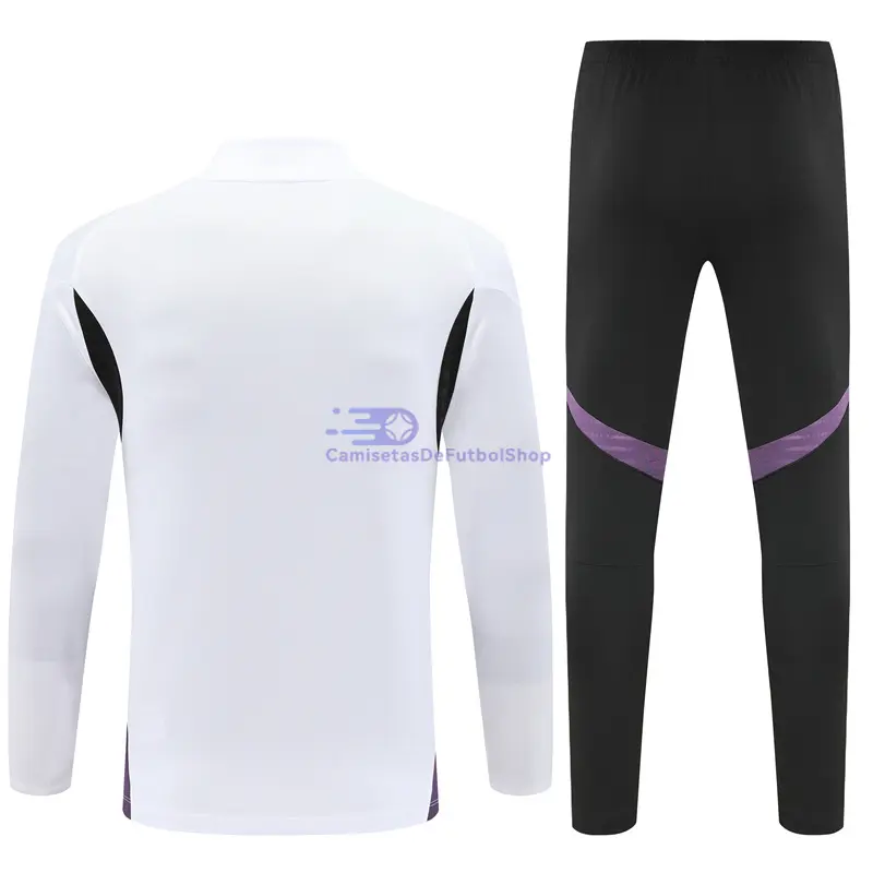 Sudadera De Entrenamiento Manchester United 2025/2026 Niño Kit Blanco/Morado