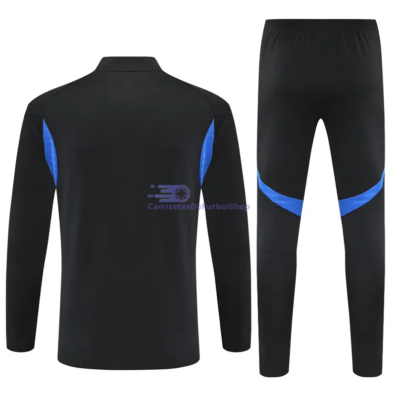 Sudadera De Entrenamiento Manchester United 2025/2026 Niño Kit Negro/Azul