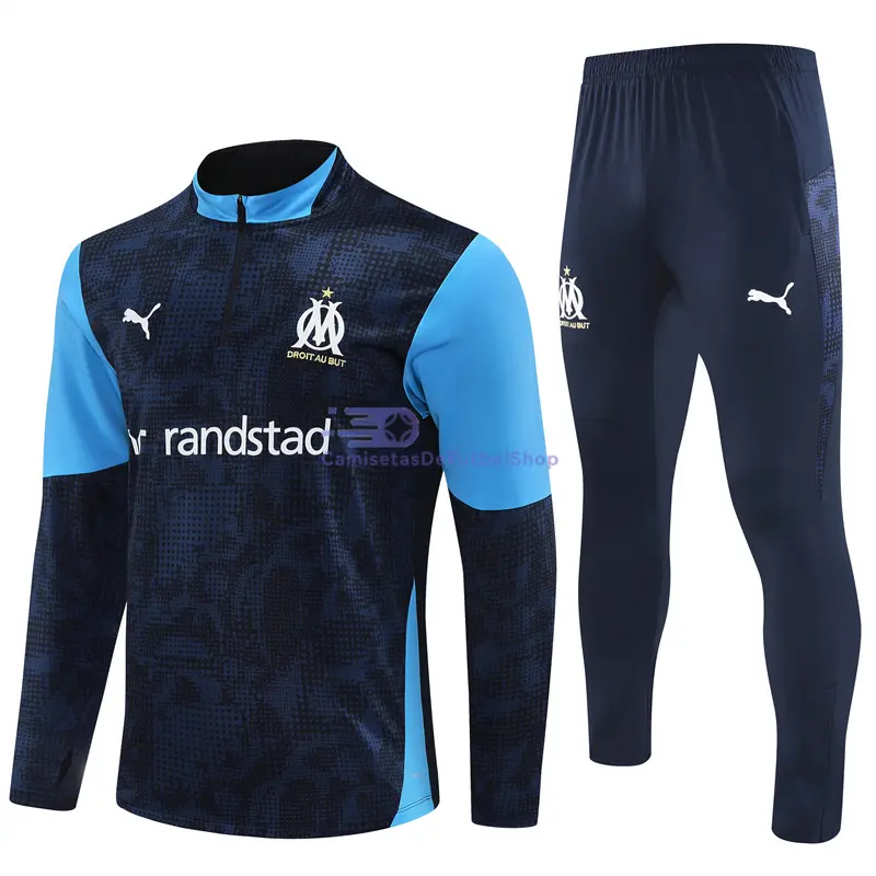 Sudadera De Entrenamiento Olympique Marsella 2025/2026 Kit Azul Oscuro con Estampado Camuflaje