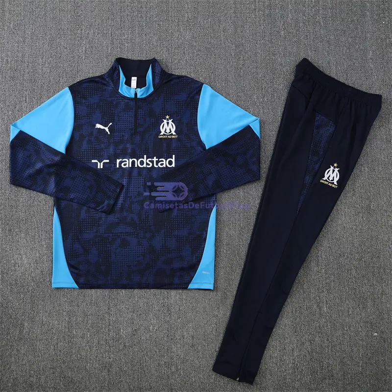 Sudadera De Entrenamiento Olympique Marsella 2025/2026 Kit Azul Oscuro con Estampado Camuflaje
