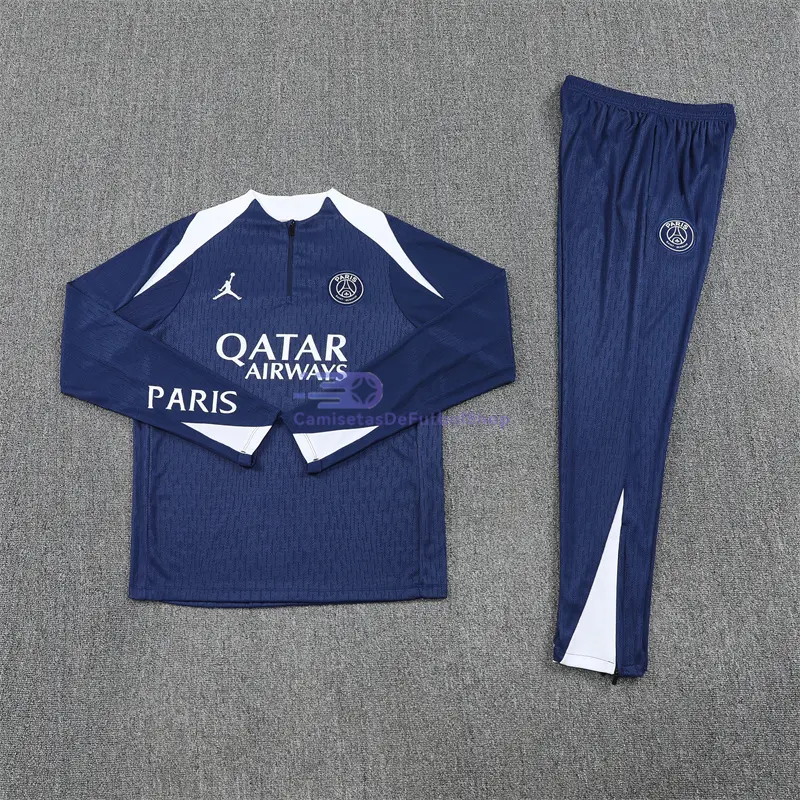 Sudadera De Entrenamiento PSG 2025/2026 Kit Azul Marino/Blanco (EDICIÓN JUGADOR)