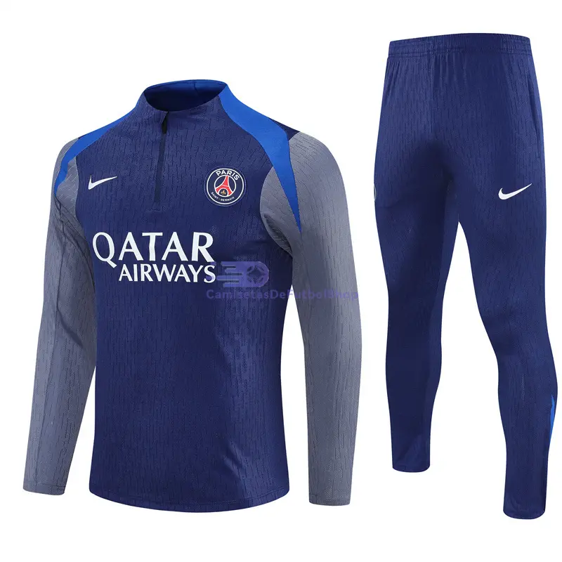 Sudadera De Entrenamiento PSG 2025/2026 Kit Azul Marino/Gris (EDICIÓN JUGADOR)