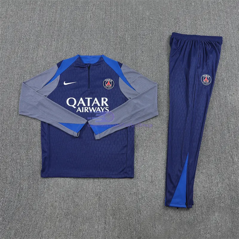 Sudadera De Entrenamiento PSG 2025/2026 Kit Azul Marino/Gris (EDICIÓN JUGADOR)