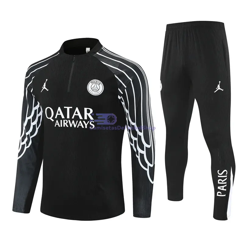 Sudadera De Entrenamiento PSG 2025/2026 Kit Negro Edición UCL