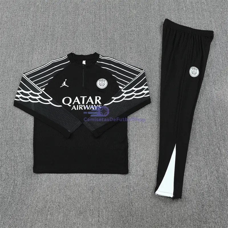 Sudadera De Entrenamiento PSG 2025/2026 Kit Negro Edición UCL