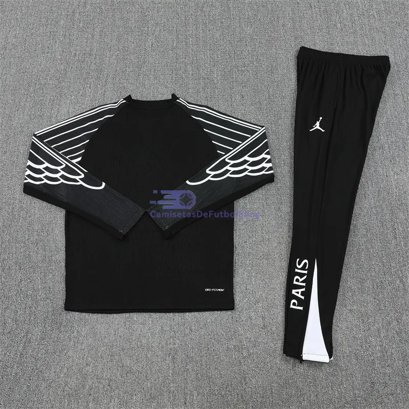 Sudadera De Entrenamiento PSG 2025/2026 Kit Negro Edición UCL