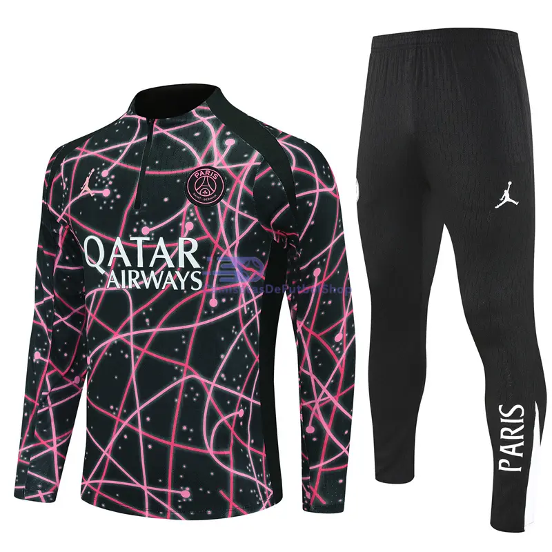 Sudadera De Entrenamiento PSG 2025/2026 Kit Negro/Rosa con Estampado Camuflaje