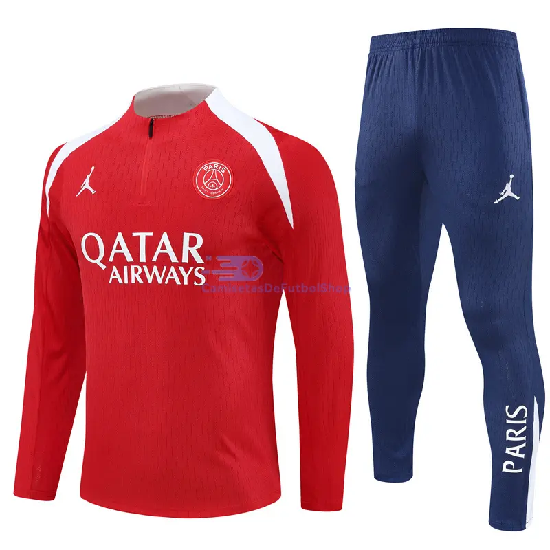 Sudadera De Entrenamiento PSG 2025/2026 Kit Rojo/Blanco (EDICIÓN JUGADOR)