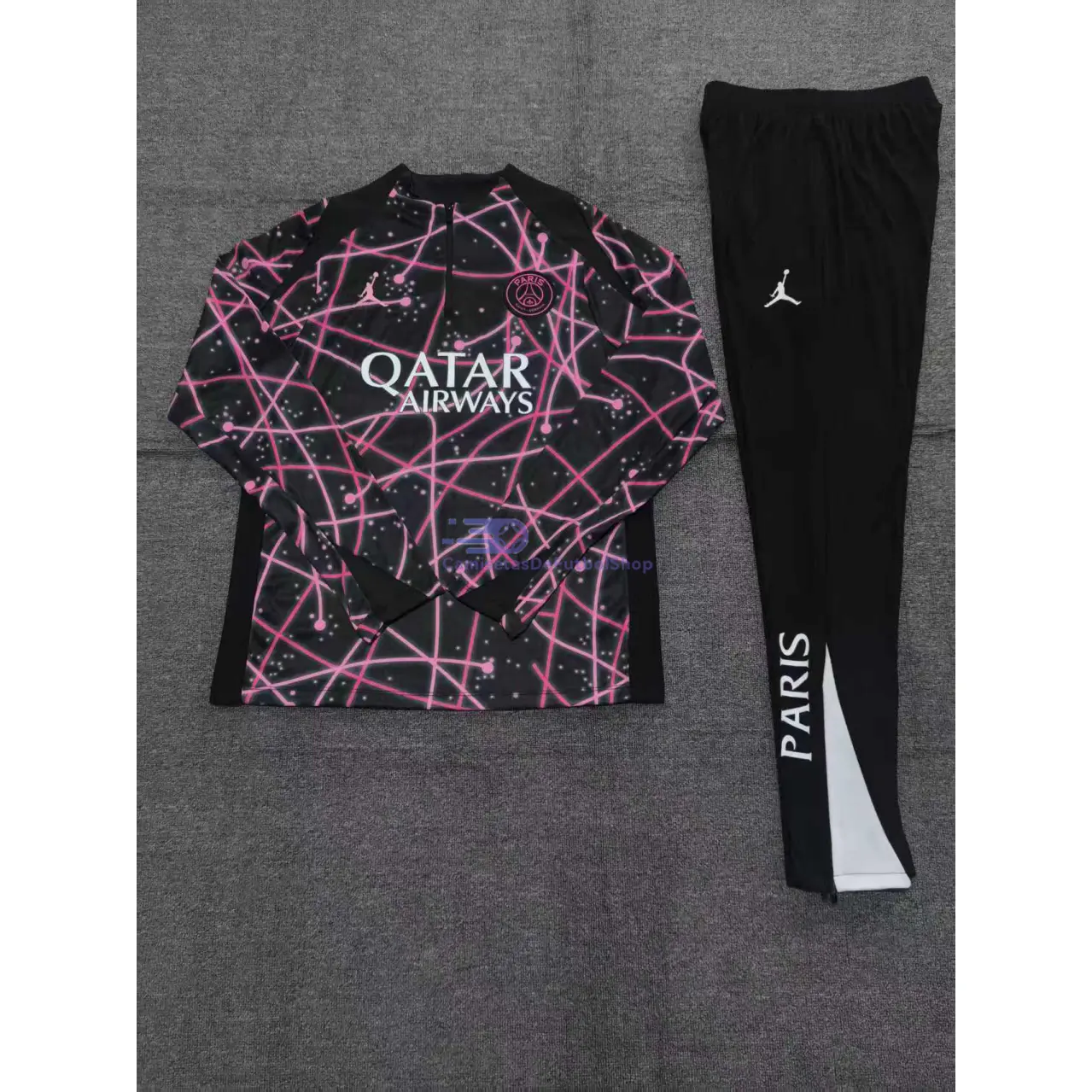 Sudadera De Entrenamiento PSG 2025/2026 Niño Kit Negro/Rosa con Estampado Camuflaje