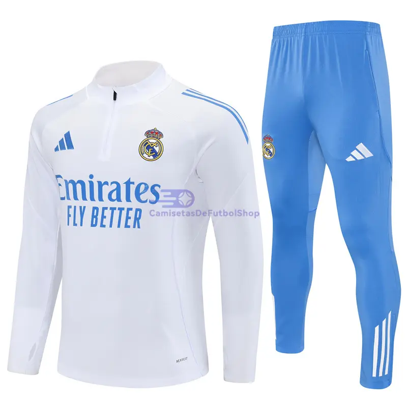 Sudadera De Entrenamiento Real Madrid 2025/2026 Kit Blanco/Azul