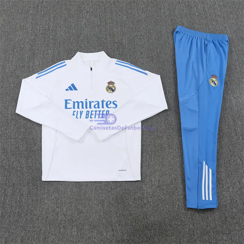 Sudadera De Entrenamiento Real Madrid 2025/2026 Kit Blanco/Azul
