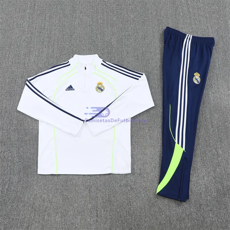 Sudadera De Entrenamiento Real Madrid 2025/2026 Kit Blanco Edición Retro