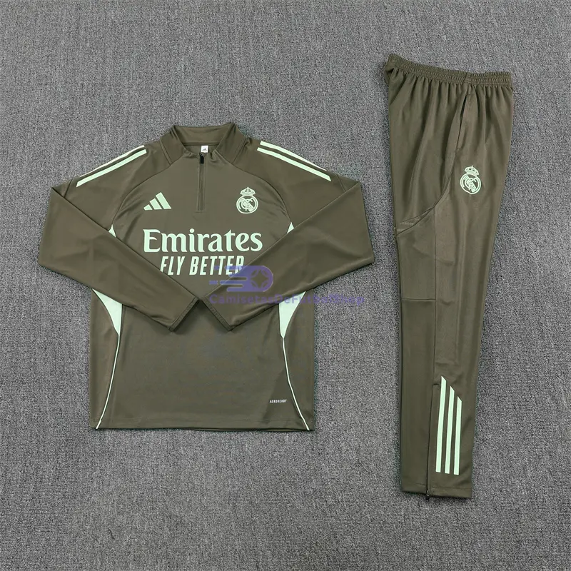 Sudadera De Entrenamiento Real Madrid 2025/2026 Kit Verde Militar