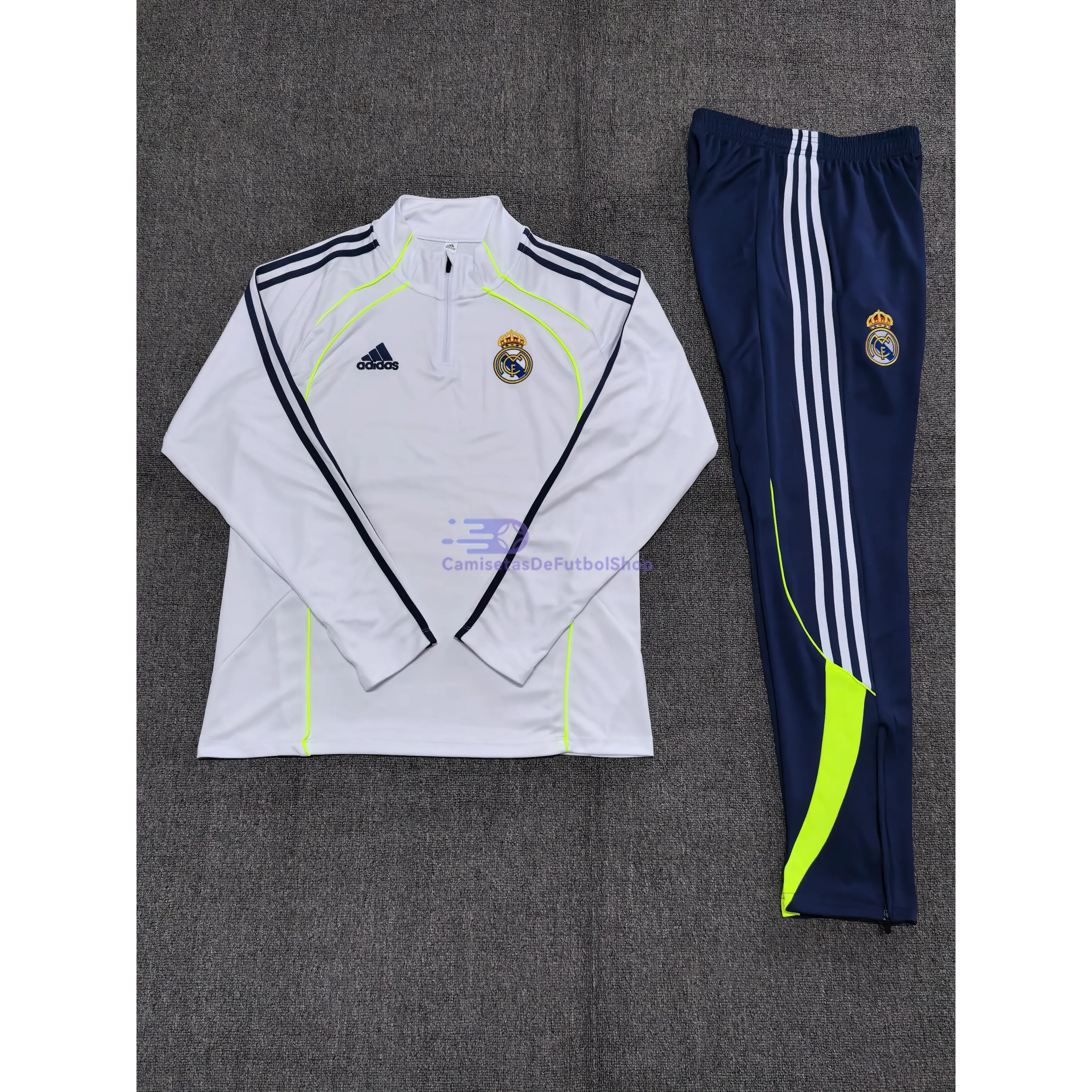 Sudadera De Entrenamiento Real Madrid 2025/2026 Niño Kit Blanco Edición Retro