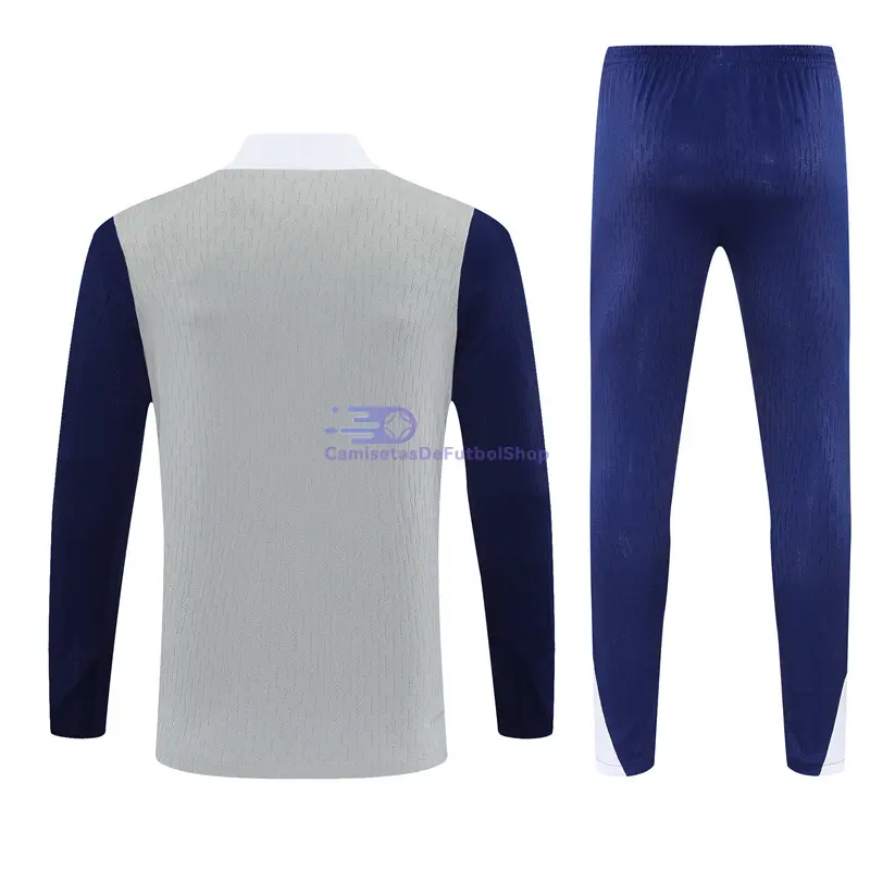 Sudadera De Entrenamiento Tottenham Hotspur 2025/2026 Niño Kit Gris/Azul (EDICIÓN JUGADOR)
