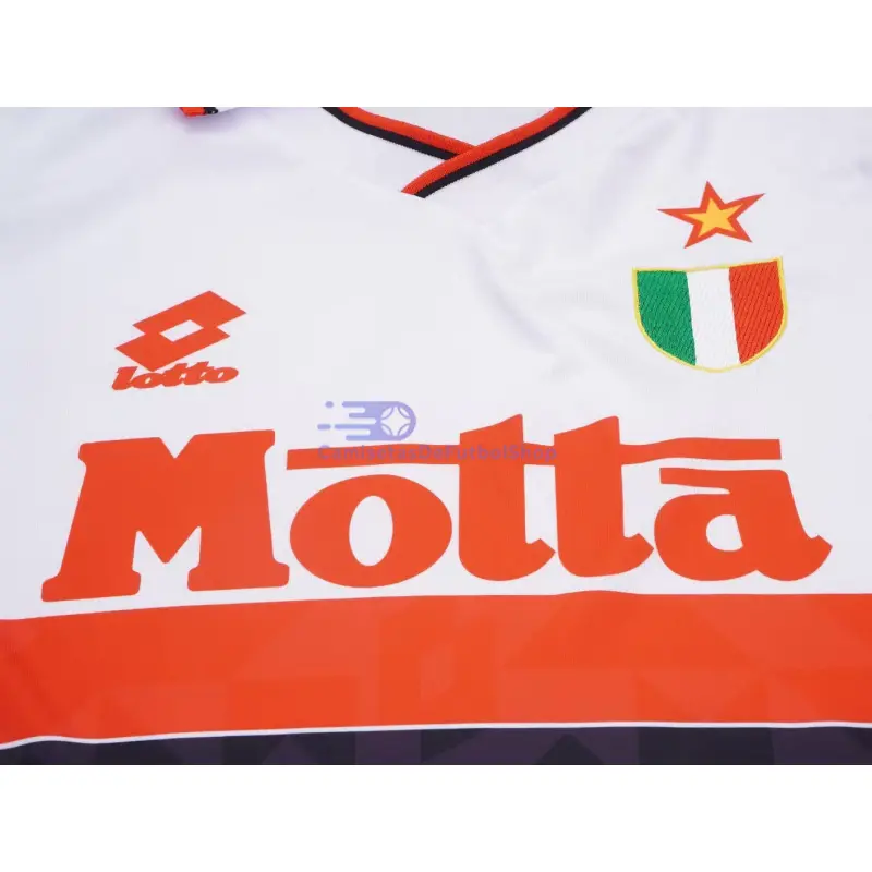 Camiseta AC Milan 1993/94 2ª Equipación Retro Blanco Niño Kit
