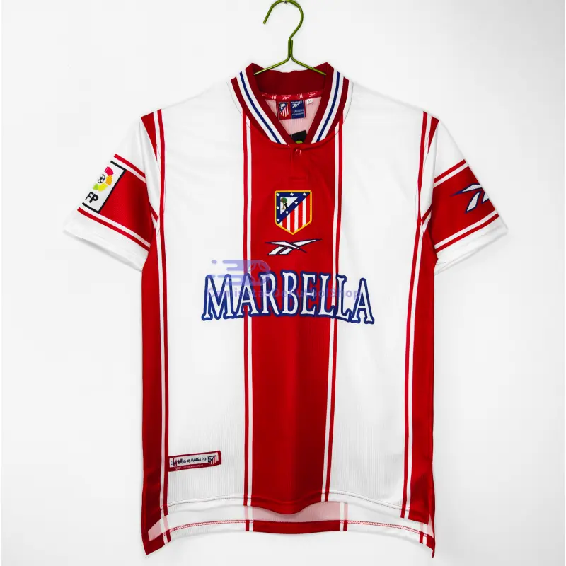 Camiseta Atletico de Madrid 1999/00 1ª Equipación Retro Blanco/Rojo