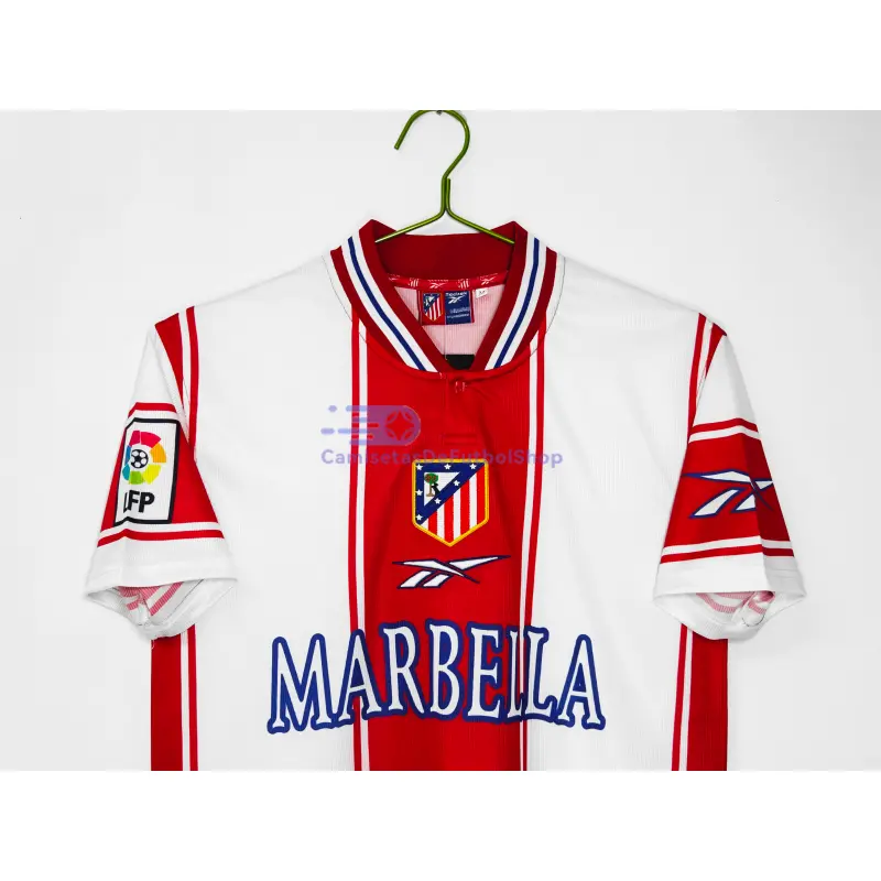 Camiseta Atletico de Madrid 1999/00 1ª Equipación Retro Blanco/Rojo
