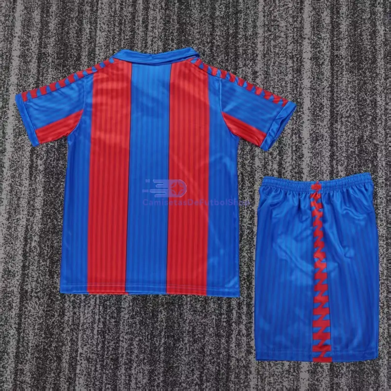 Camiseta Barcelona 1989/92 1ª Equipación Retro Rojo/Azul Niño Kit