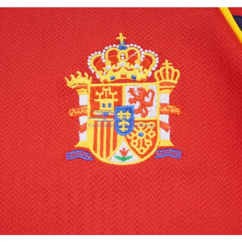 Camiseta España 1998 1ª Equipación Retro Rojo Niño Kit