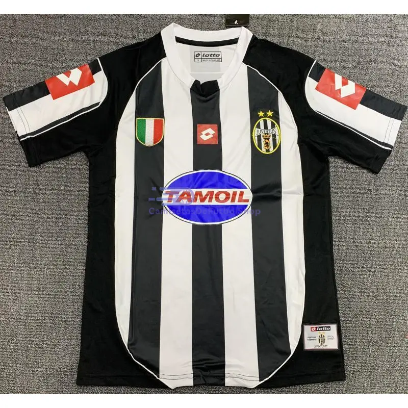 Camiseta Juventus 2002/03 1ª Equipación Retro Blanco/Negro