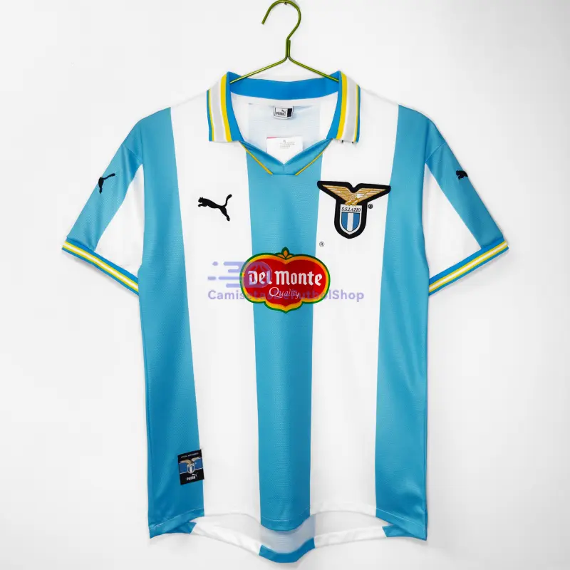 Camiseta Lazio 1999/00 1ª Equipación Retro Blanco/Azul