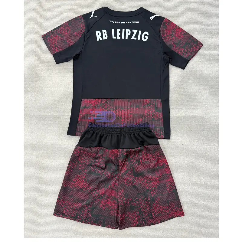 Camiseta Leipzig 2025/2026 3ª Equipación Rojo/Negro Niño Kit