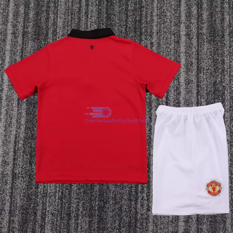 Camiseta Manchester United 2013/14 1ª Equipación Retro Rojo Niño Kit