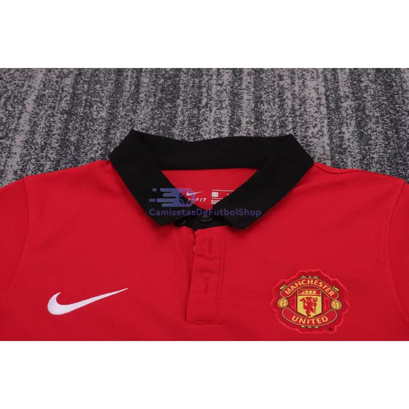 Camiseta Manchester United 2013/14 1ª Equipación Retro Rojo Niño Kit