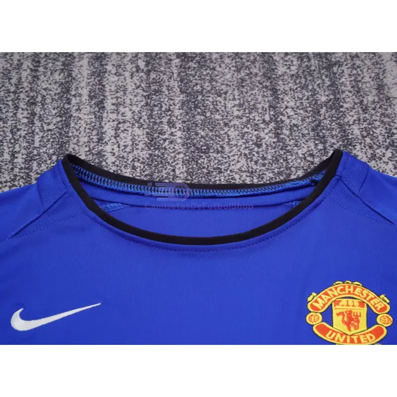 Camiseta Manchester United 2002/03 3ª Equipación Retro Azul Niño Kit