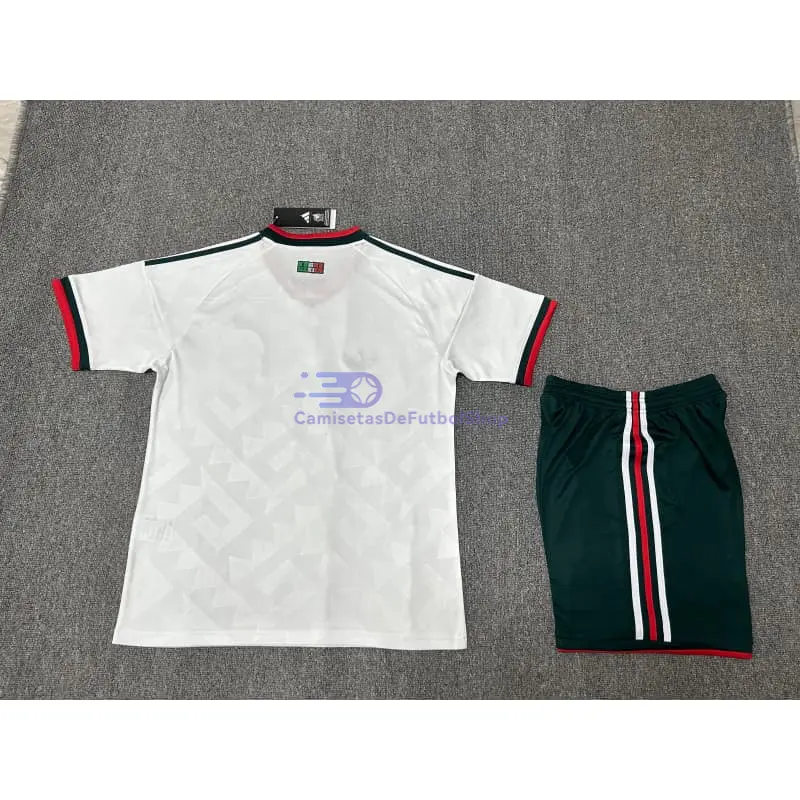 Camiseta México Mundial 2026 2ª Equipación Blanco Niño Kit