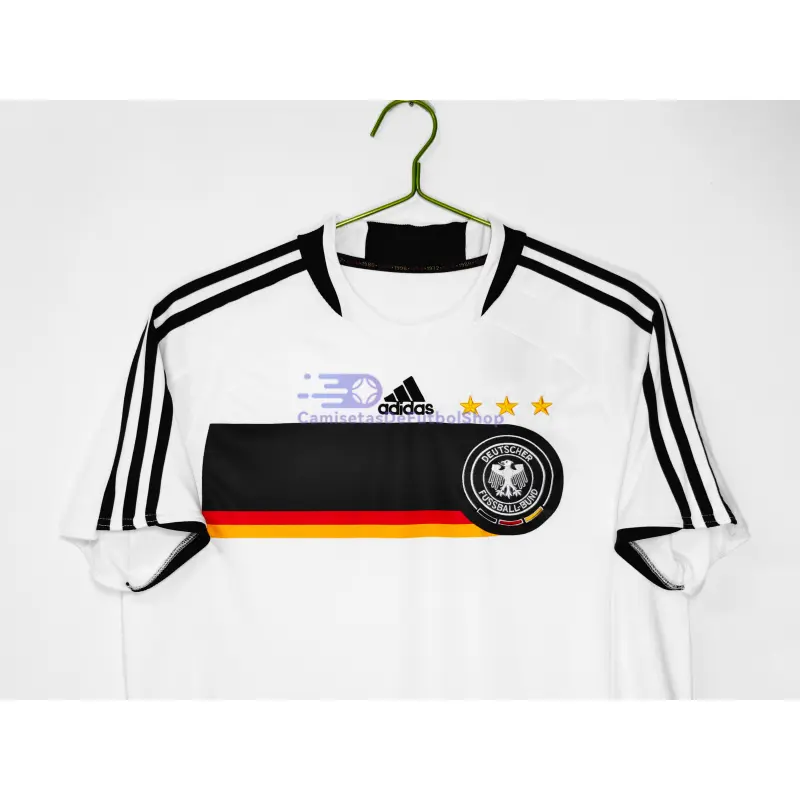 Camiseta Alemania 2008 1ª Equipación Retro Blanco