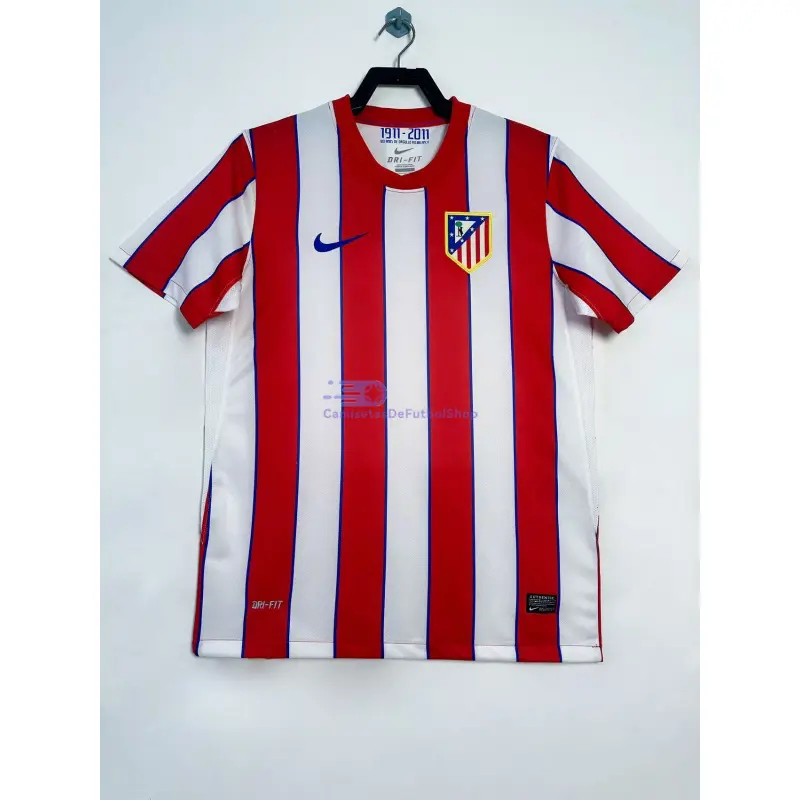 Camiseta Atlético de Madrid 2011/12 1ª Equipación Retro Rojo/Blanco Edición de La Champions