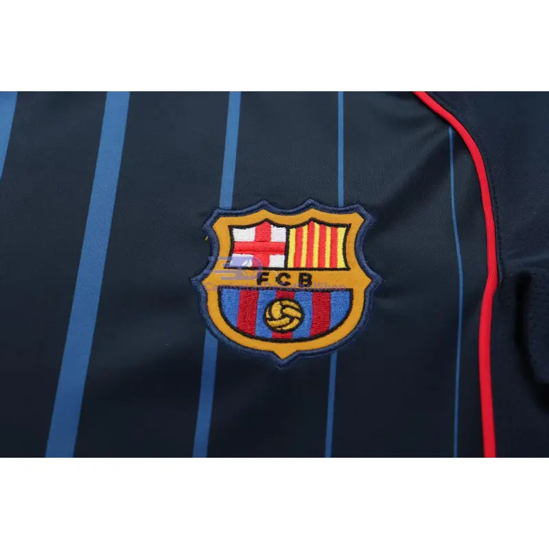 Camiseta Barcelona 2004/05 2ª Equipación Retro Azul/Azul Marino Niño Kit