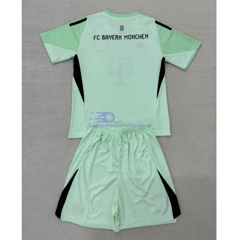 Camiseta de Portero Bayern Múnich 2025/26 Verde Niño Kit