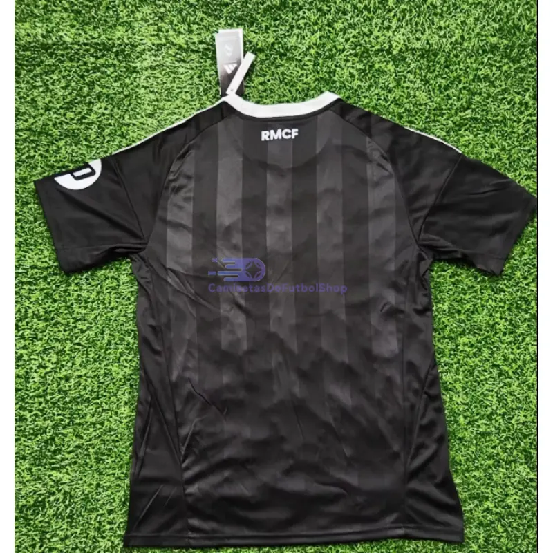 Camiseta de Portero Real Madrid 2025/2026 Negro/Blanco con Parche HP