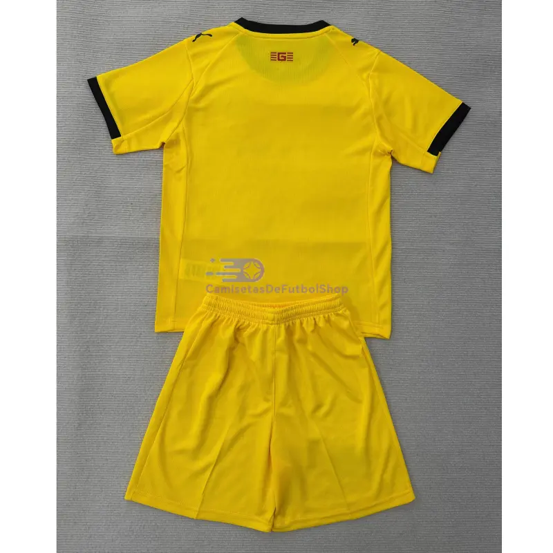 Camiseta Girona 2025/2026 2ª Equipación Amarillo Niño Kit