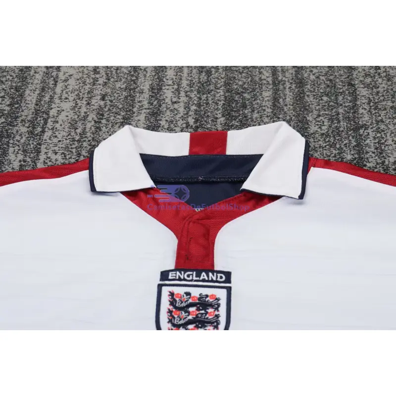 Camiseta Inglaterra 2004 1ª Equipación Retro Blanco Niño Kit