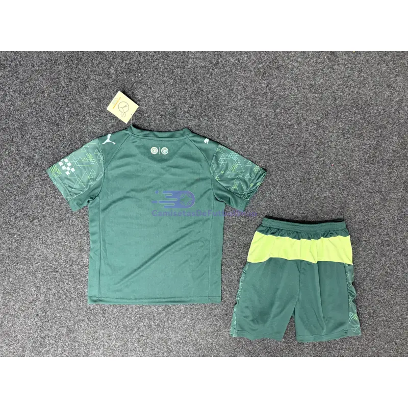 Camiseta Manchester City 2025/2026 4ª Equipación Verde Niño Kit