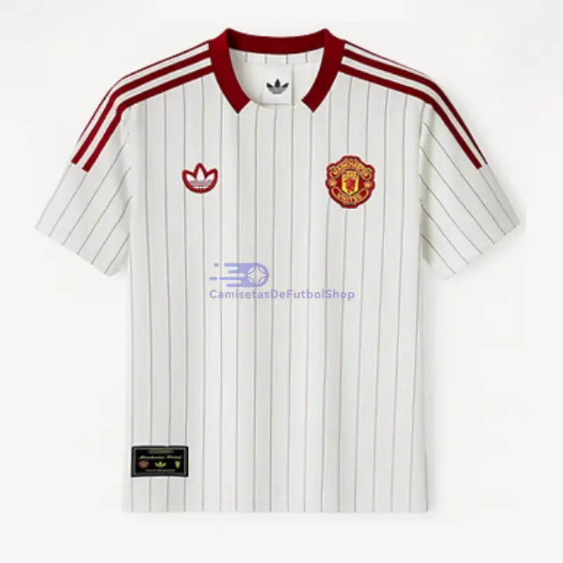 Camiseta Manchester United Terrace Icons Retro 2025/26 Blanco/Rojo